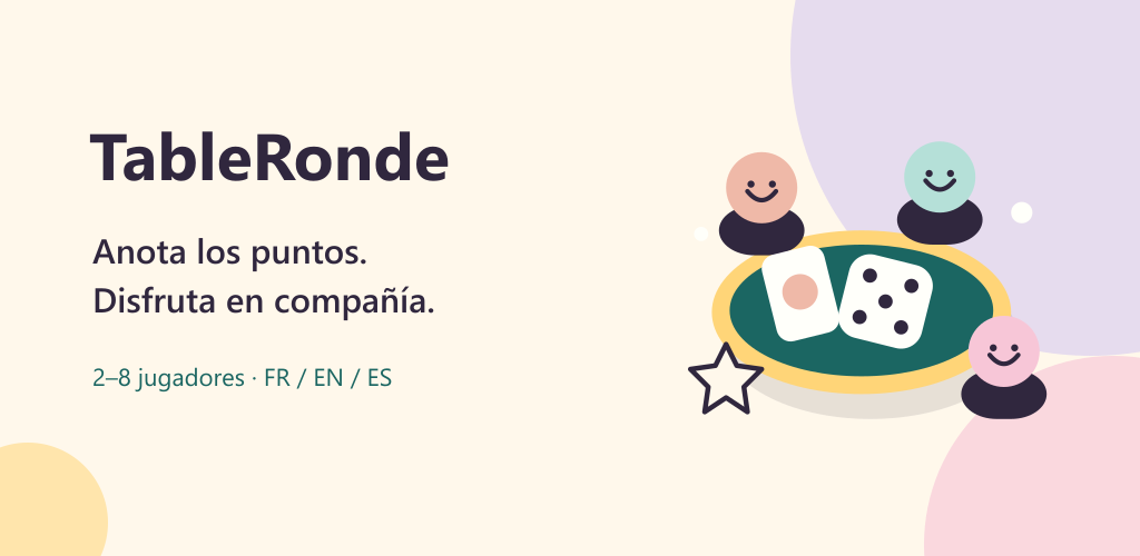 TableRonde: un cuaderno de puntuaciones para juegos de mesa